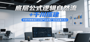底层公式逻辑自然流+千川搭建，手把手教精准打正投产比实现广告效益最大化！-糊涂帮