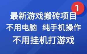 最新游戏搬砖项目，纯手机操作，不用电脑挂机打游戏，网创副业兼职-糊涂帮