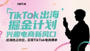 TikTok出海掘金计划，兴趣电商新风口，出海抢占坑位，实现TikTok电商爆单-糊涂帮