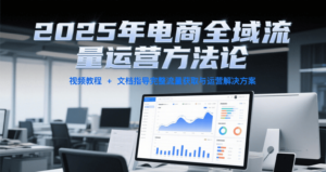 2025年电商全域流量运营方法论，视频教程+文档指导完整流量获取与运营解决方案-糊涂帮
