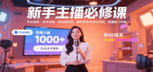 新手主播必修课：平台选择、话术训练、粉丝维系等，解析禁忌与成长法则，突破直播能力-糊涂帮