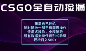 基于游戏交易平台的全自动捡漏项目，不用挂G不用玩游戏，一个手机即可操作，新手小白轻松月入1W+-糊涂帮