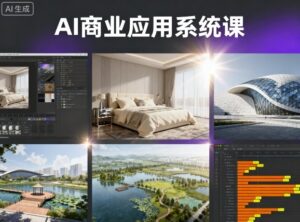 AI商业应用系统课，室内-软装-建筑-景观，智能设计+效果图+动画画实战-糊涂帮