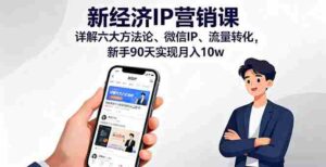 （16194期）新经济IP营销课：详解六大方法论、微信IP、流量转化，新手90天实现月入10w-中创网-专注创业项目分享_资源整合-糊涂帮