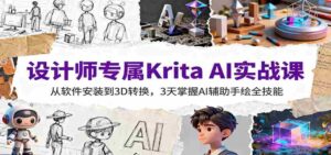 设计师专属Krita AI实战课：从软件安装到3D转换，3天掌握AI辅助手绘全技能--糊涂帮|专注创业蓝海项目资源整合-糊涂帮
