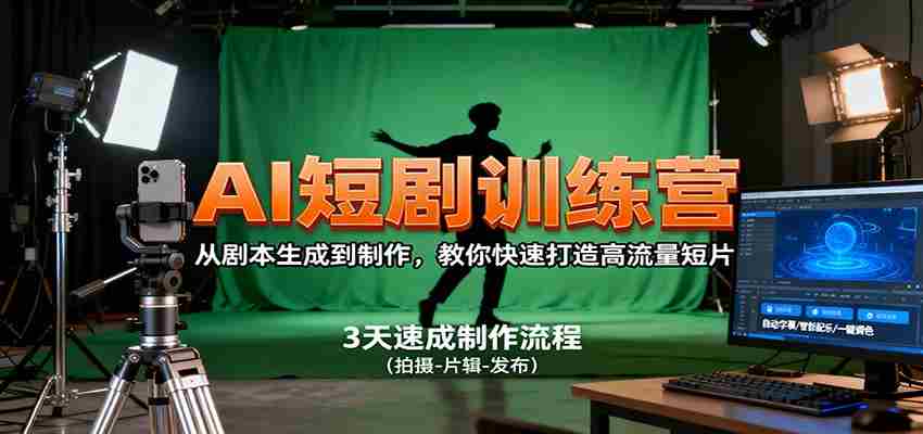 AI短剧训练营，从剧本生成到制作，教你快速打造高流量短片-糊涂帮-专注创业项目分享_资源整合-糊涂帮