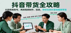 抖音带货全攻略：从趋势到账号，再到视频制作、投放，带你玩转抖音短视频带货-糊涂帮