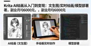 （16222期）Krita AI绘画从入门到变现：文生图/实时绘画/模型部署，副业月均6000元-中创网-专注创业项目分享_资源整合-糊涂帮