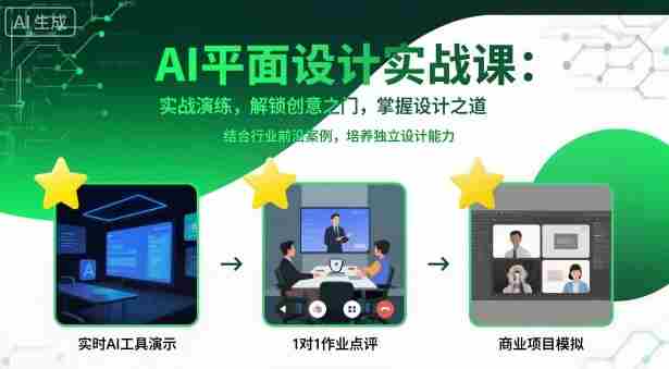 AI平面设计实战课,实战演练,解锁创意之门,掌握设计之道