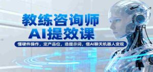 教练咨询师AI提效课：懂硬件操作，定产品位，造提示词，借AI聊天机器人变现-糊涂帮