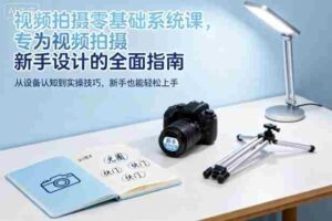视频拍摄零基础系统课,专为视频拍摄新手设计的全面指南-糊涂帮-专注创业项目分享_资源整合-糊涂帮