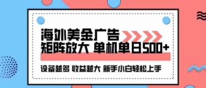 （16206期）海外美金广告全自动挂机，单机单日500+可矩阵放大设备越多收益越大-糊涂帮