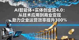 （16238期）AI智能体+实体创业营4.0：从技术应用到商业变现 助力企业运营效率提升300%-中创网-专注创业项目分享_资源整合-糊涂帮