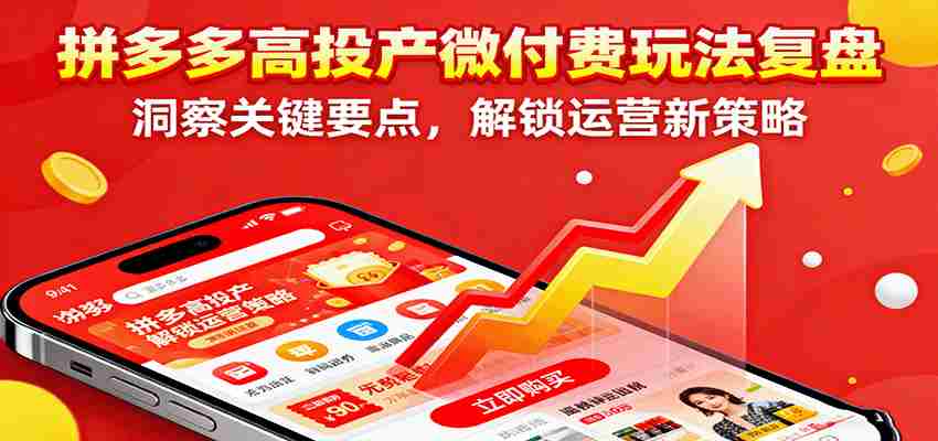 拼多多高投产微付费玩法复盘，洞察关键要点，解锁运营新策略-糊涂帮