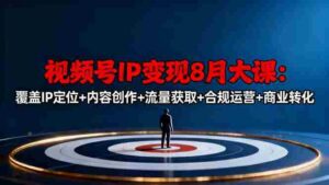 (16361期)视频号IP变现8月大课,覆盖IP定位+内容创作+流量获取+合规运营+商业转化-糊涂帮-专注创业项目分享_资源整合-糊涂帮