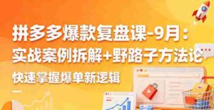 (16176期)拼多多爆款复盘课-9月:实战案例拆解+野路子方法论,快速掌握爆单新逻辑-中创网-专注创业项目分享_资源整合-糊涂帮