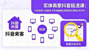 （16313期）实体商家抖音投流课:抖音来客入驻装修,手机电脑端全渠道投放,数据分析优化-糊涂帮-专注创业项目分享_资源整合-糊涂帮