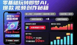 零基础玩转即梦AI，爆款视频创作秘籍-糊涂帮-专注创业项目分享_资源整合-糊涂帮