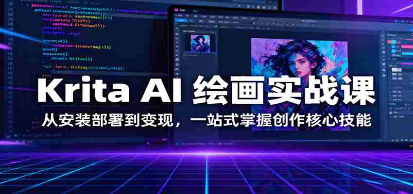 Krita AI 绘画实战课：从安装部署到变现，一站式掌握创作核心技能-中创网-专注创业项目分享_资源整合-糊涂帮