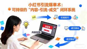 (16362期)小红书引流爆单术:构建一套低成本 可持续的“内容-引流-成交”闭环系统-糊涂帮-专注创业项目分享_资源整合-糊涂帮