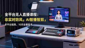 （16414期）全平台无人直播课程：非实时防风＋AI智播智剪＋多平台矩阵，10月全套技术-糊涂帮-专注创业项目分享_资源整合-糊涂帮