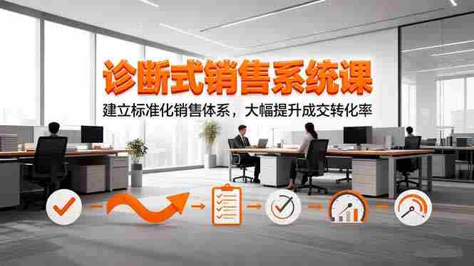（16435期）诊断式销售系统课，建立标准化销售体系，大幅提升成交转化率-糊涂帮-专注创业项目分享_资源整合-糊涂帮