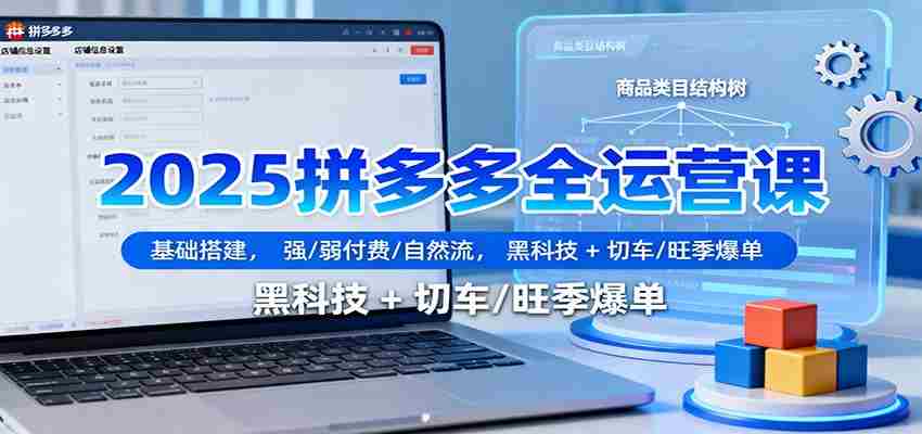 2025拼多多全运营课：基础搭建，强/弱付费/自然流，黑科技 + 切车/旺季爆单-糊涂帮-专注创业项目分享_资源整合-糊涂帮