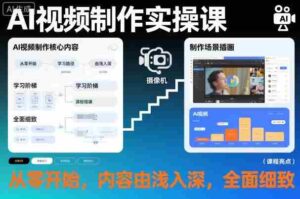 AI视频制作实操课，从零开始，内容由浅入深，全面细致-糊涂帮-专注创业项目分享_资源整合-糊涂帮
