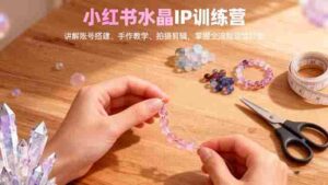 （16475期）小红书水晶IP训练营，讲解账号搭建、手作教学、拍摄剪辑，全流程运营技能-糊涂帮-专注创业项目分享_资源整合-糊涂帮