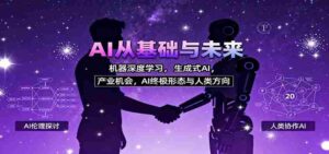 AI从基础与未来，机器深度学习，生成式AI ，产业机会，AI终极形态与人类方向-糊涂帮-专注创业项目分享_资源整合-糊涂帮