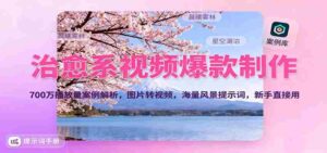 治愈系视频爆款制作，700万播放量案例解析，图片转视频，海量风景提示词，新手直接用-糊涂帮-专注创业项目分享_资源整合-糊涂帮