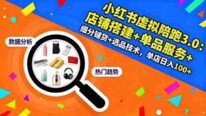 （16451期）小红书虚拟陪跑3.0：店铺搭建+单品服务+细分铺货+选品技术，单店日入100+-糊涂帮-专注创业项目分享_资源整合-糊涂帮