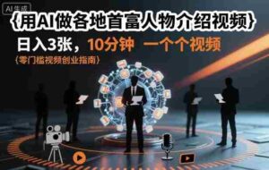 用AI做各地首富人物介绍视频，日入3张，10分钟一个视频-糊涂帮-专注创业项目分享_资源整合-糊涂帮