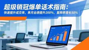 （16511期）超级销冠爆单话术指南：快速提升成交率，单月业绩提升200%，复购率增长50%-糊涂帮-专注创业项目分享_资源整合-糊涂帮