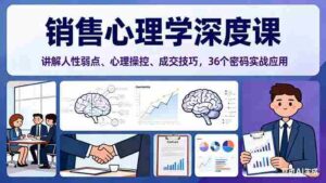 （16456期）销售心理学深度课，讲解人性弱点、心理操控、成交技巧，36个密码实战应用-糊涂帮-专注创业项目分享_资源整合-糊涂帮