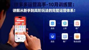 (16448期)拼多多运营高手-10月训练营:讲解从新手到高阶玩法的完整运营体系!-糊涂帮-专注创业项目分享_资源整合-糊涂帮