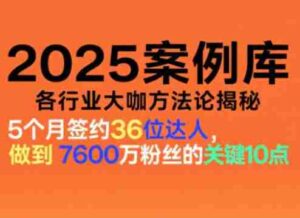 2025案例库，收录各行业大咖的方法论，各行业大咖方法论揭秘-糊涂帮-专注创业项目分享_资源整合-糊涂帮