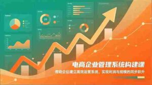 电商企业管理系统构建课:帮助企业建立高效运营系统,实现利润与规模的同步跃升-糊涂帮-专注创业项目分享_资源整合-糊涂帮