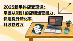 2025新手抖店变现课：掌握从0到1的店铺运营能力，快速提升转化率,月收过万-糊涂帮-专注创业项目分享_资源整合-糊涂帮