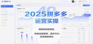 2025拼多多运营实操，用案例拆解逻辑，突破流量瓶颈、提升ROI，实现销量增长（更新）-糊涂帮-专注创业项目分享_资源整合-糊涂帮