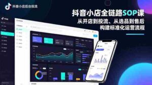 抖音小店全链路SOP课，从开店到投流、从选品到售后，构建标准化运营流程-糊涂帮-专注创业项目分享_资源整合-糊涂帮