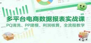 多平台电商数据报表实战课：PQ清洗、PP建模、 利润核算，全流程教学-糊涂帮-专注创业项目分享_资源整合-糊涂帮