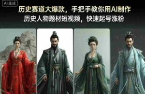 历史赛道大爆款，手把手教你用AI制作历史人物题材短视频，快速起号涨粉-糊涂帮-专注创业项目分享_资源整合-糊涂帮