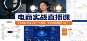 电商实战直播课：话术框架+罗盘运营+千川投放，全链路实操教学（12月）-糊涂帮-专注创业项目分享_资源整合-糊涂帮