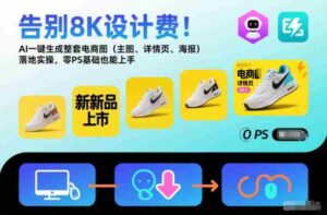 告别8K设计费！AI一键生成整套电商图（主图、详情页、海报）落地实操，零PS基础也能上手-糊涂帮-专注创业项目分享_资源整合-糊涂帮